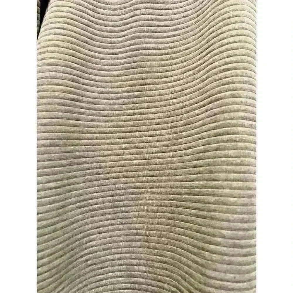 J.Crew Authentic Fleece‎ Size L 1/4 Button Grey Ribbed